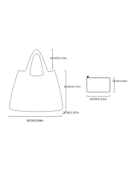 1pc Foldable Large Capacity Tote Bag For Women, Minimalist Design, Versatile For Commuting, Travel, Shopping, Convenient Open-Close, Multi-Functional For Various Occasions, Classic, & Comfortable, Eas