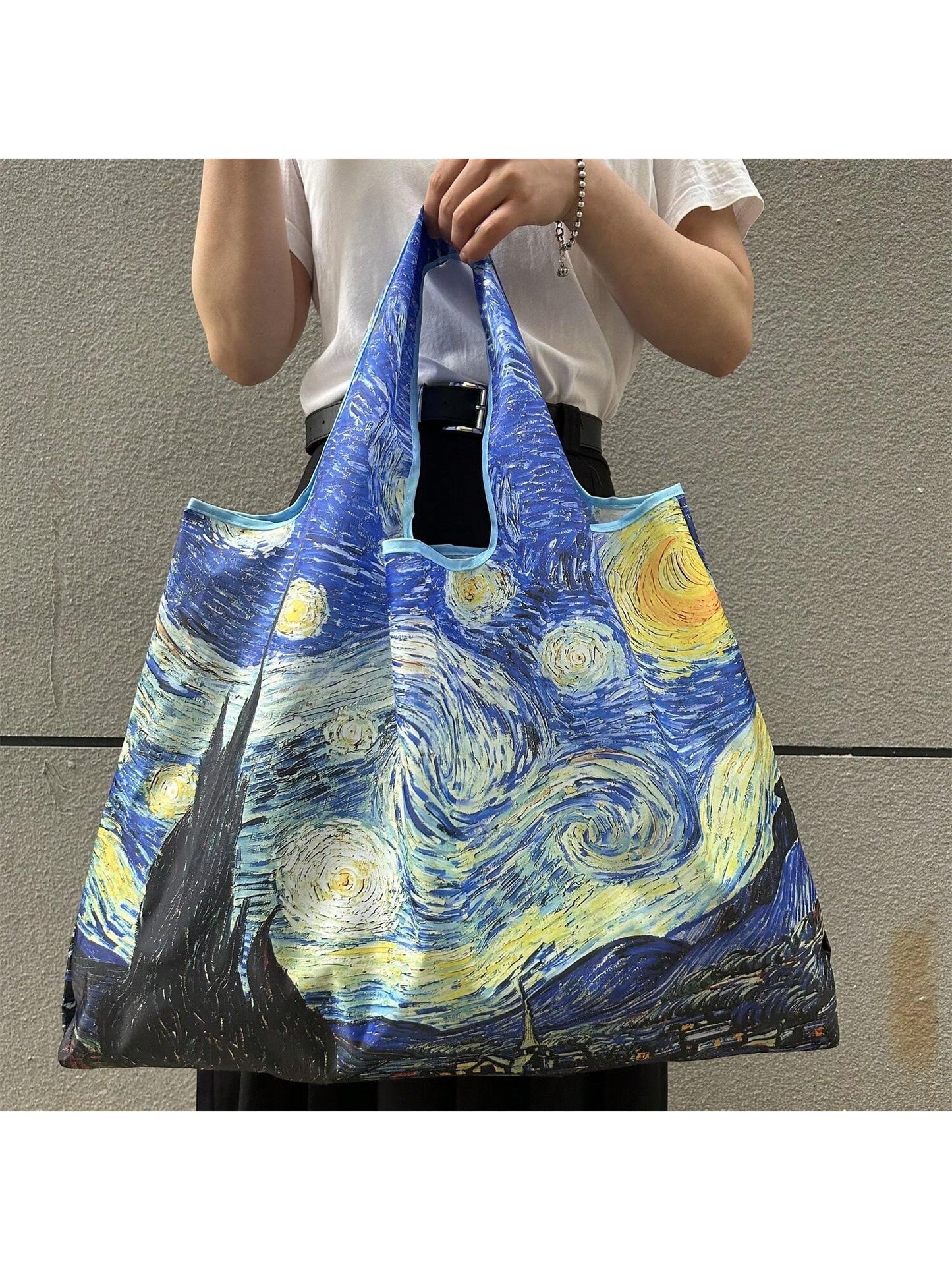 1pc Foldable Large Capacity Tote Bag For Women, Minimalist Design, Versatile For Commuting, Travel, Shopping, Convenient Open-Close, Multi-Functional For Various Occasions, Classic, & Comfortable, Eas