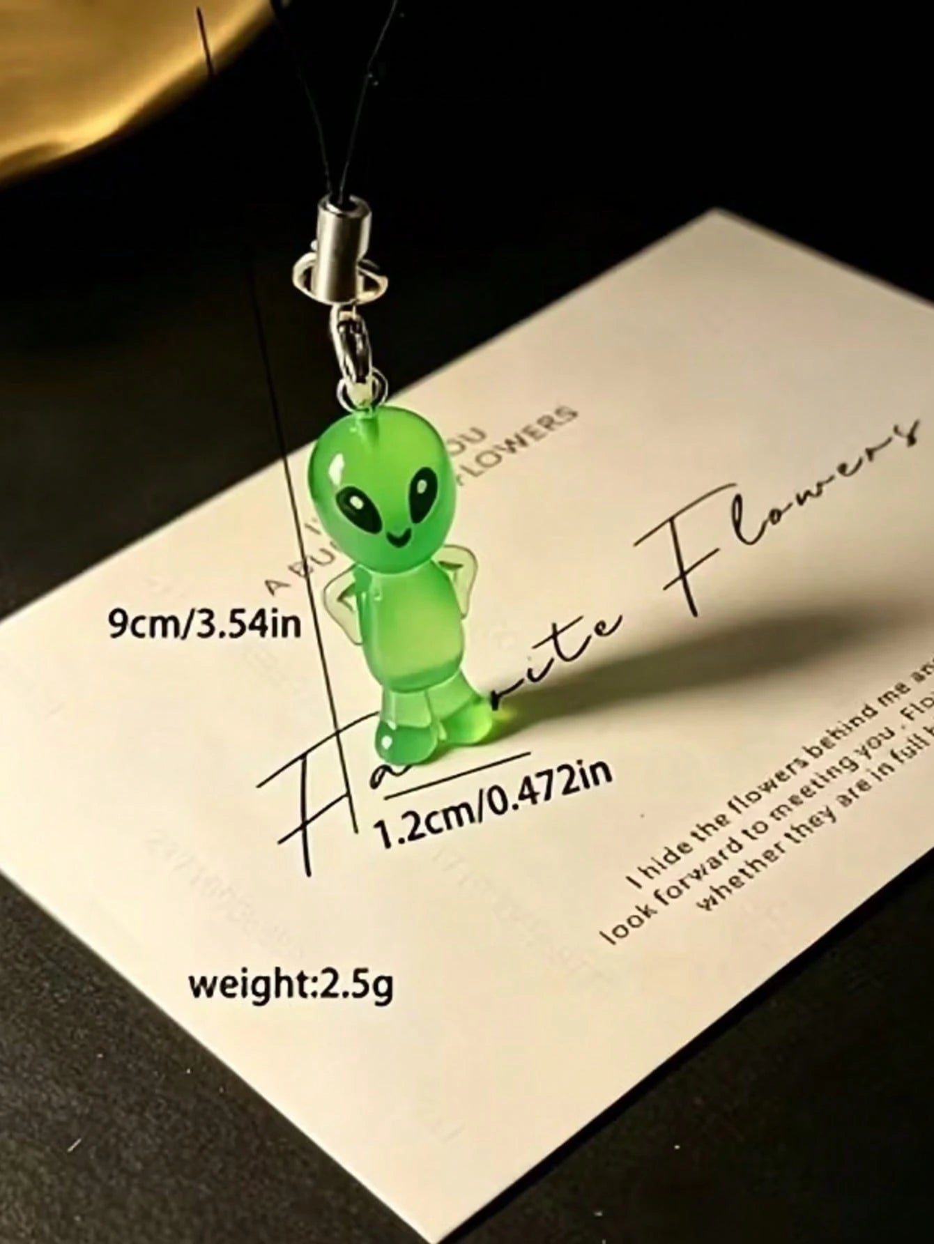 1pc Glow-In-The-Dark Green Alien Phone Lanyard, Cute Mini ET Alien Pendant, Ins Style Unique Niche Accessory