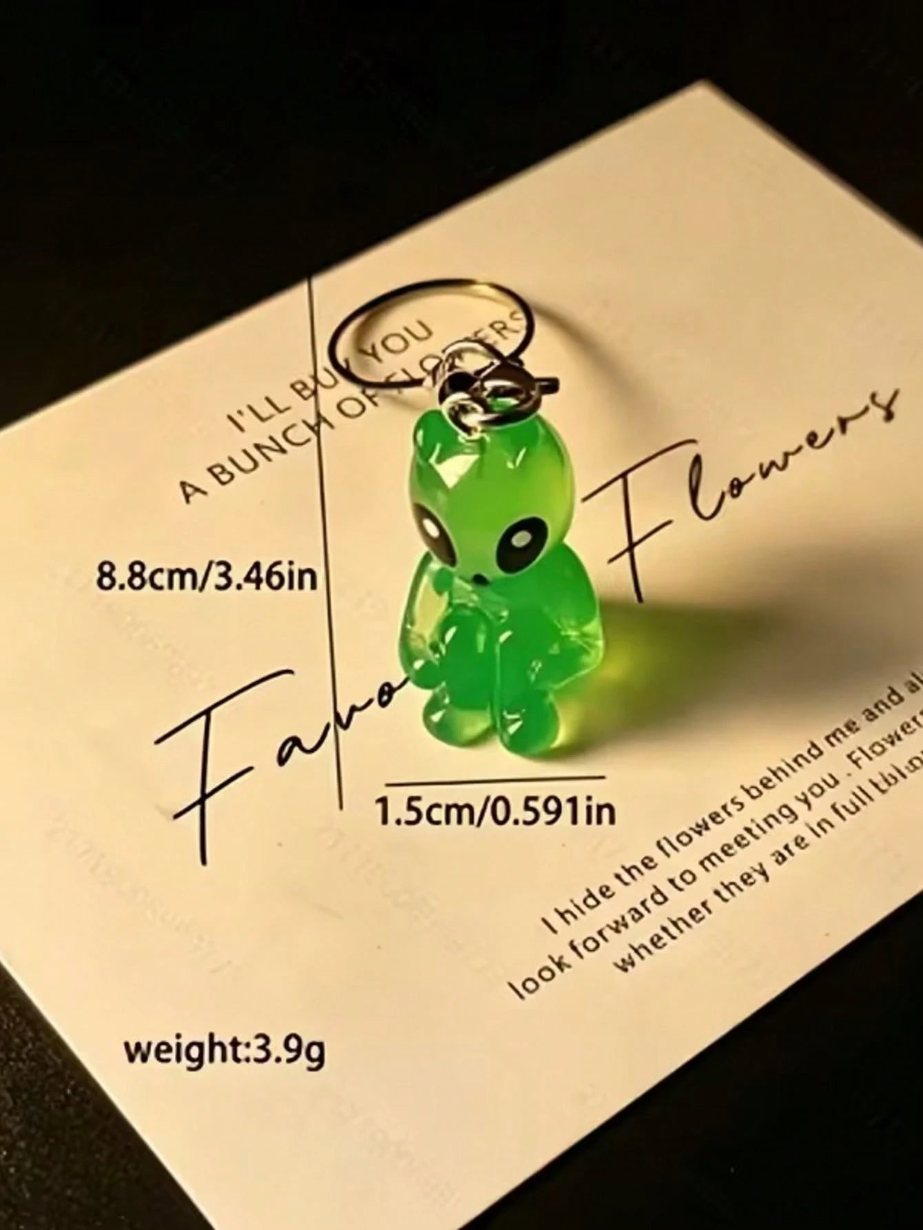 1pc Glow-In-The-Dark Green Alien Phone Lanyard, Cute Mini ET Alien Pendant, Ins Style Unique Niche Accessory