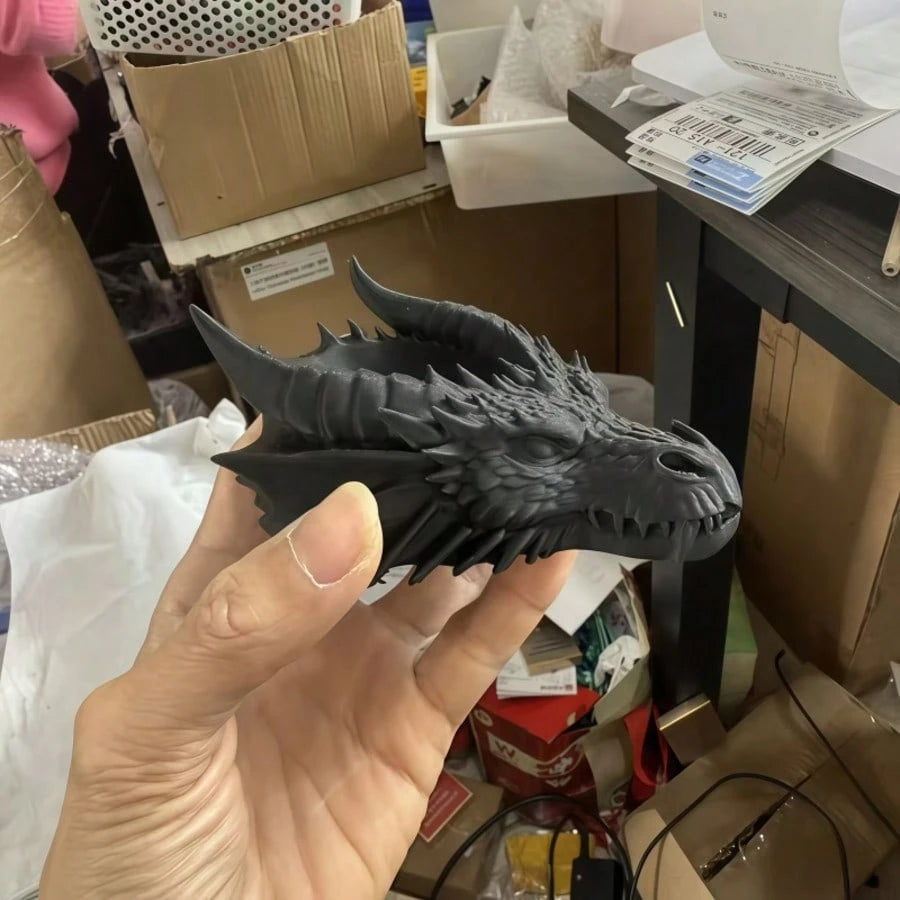 1PC Gothic Style Black Dragon Head Ornament, Dark Cool Appearance, Multi-Functional Storage, Suitable For Desktop, Car Interior Personalized Decoration