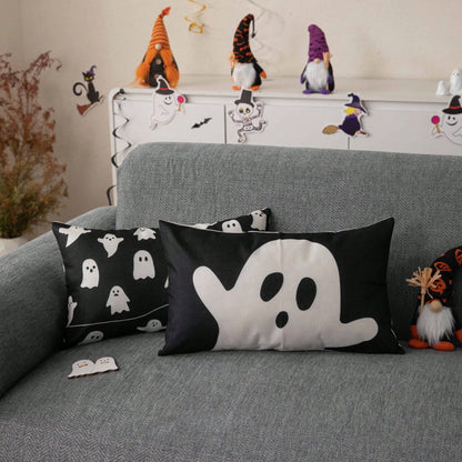 1pc Halloween Pillowcase Ghost Pattern Pillowcase Outdoor Halloween Decoration Pillow For Home Decor Single Side Without Pillow Core