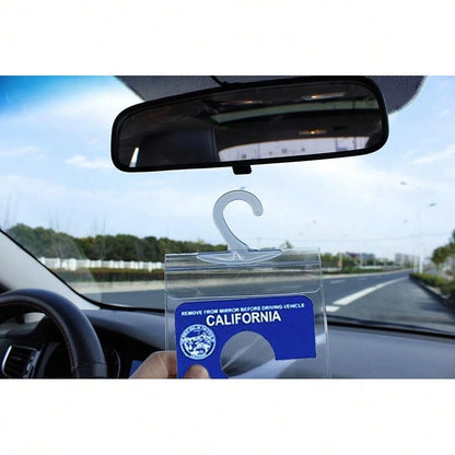 1PC Handicap Placard Holder For Auto, Ultra Transparent Handicapped Placard Holder, Handicap Parking Sign Holder With Large Hanger