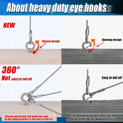 1pc Heavy Duty 304 Stainless Steel Self-Tapping Eye Screw, Silver Eye Hook, Metal Spiral Ceiling Hook, M5x80 Thread- Suitable For DIY Cork Crafts, Wooden Picture Frame Hanging, Ceiling Hook Installat