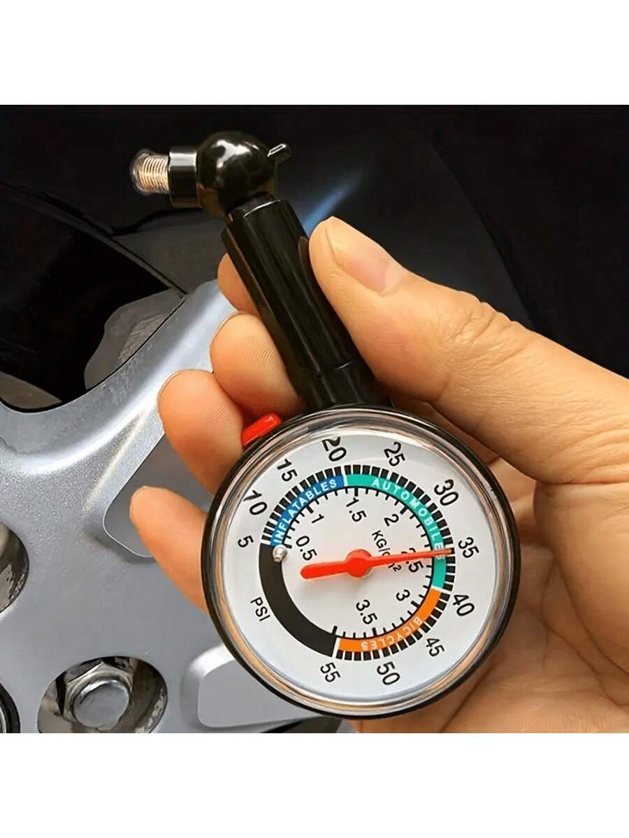 1pc High Precision Multifunctional Car Tire Pressure Gauge- Mechanical Air Pressure Meter For Emergency Detection
