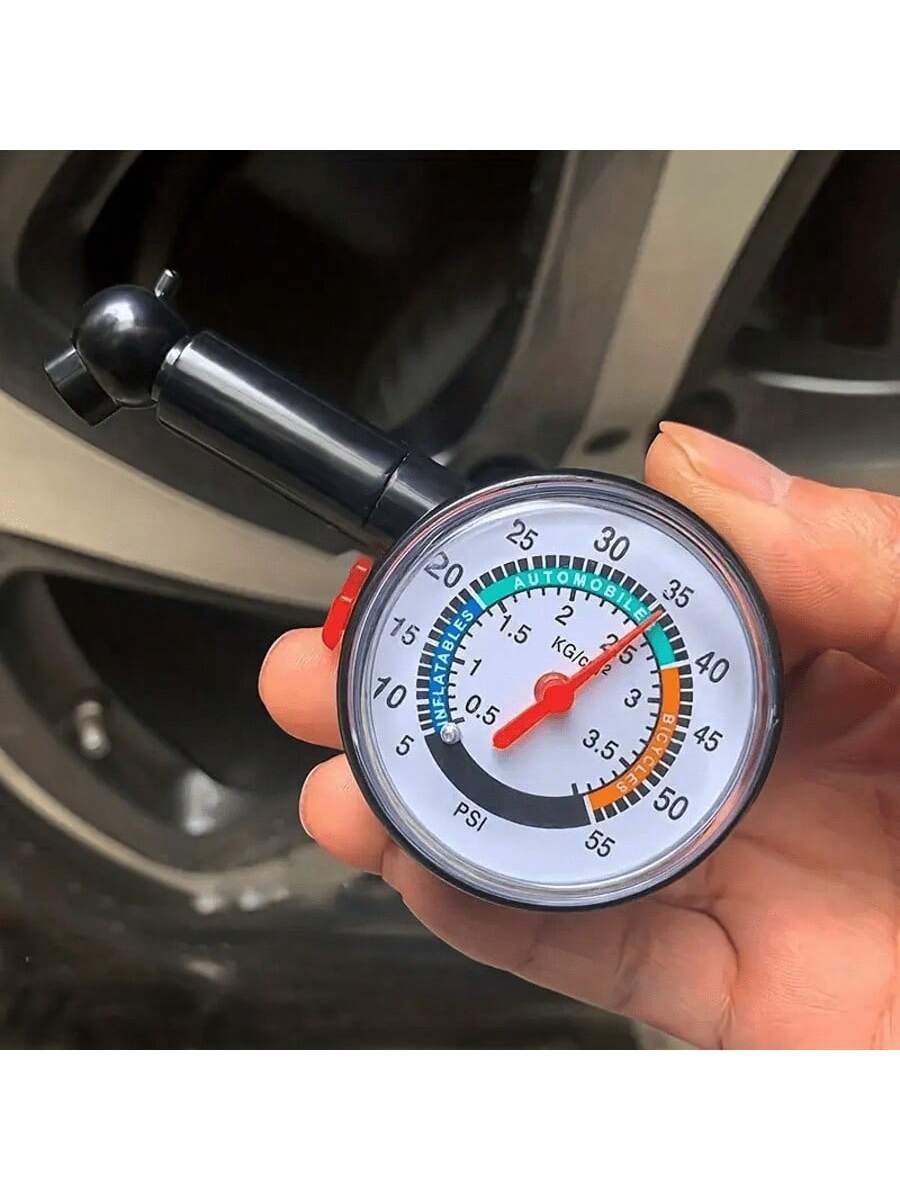 1pc High Precision Multifunctional Car Tire Pressure Gauge- Mechanical Air Pressure Meter For Emergency Detection