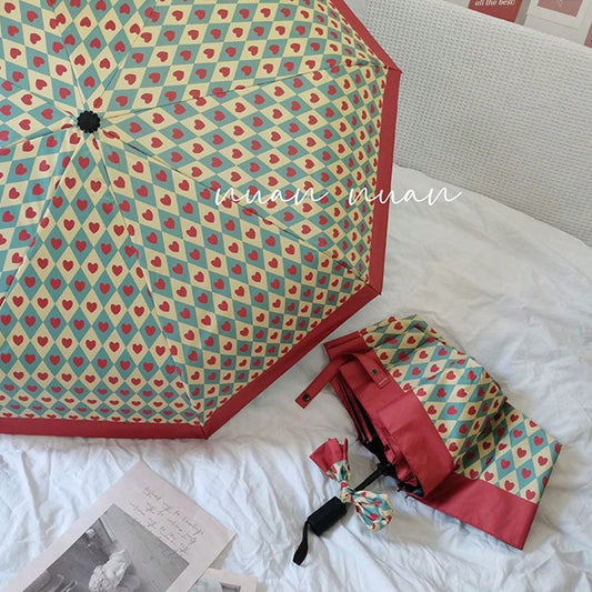 1pc Highly Attractive Fully Automatic Umbrella, Dual-Use For Rain And Sun, Women's Premium Vintage Sunshade, UV Protection Parasol