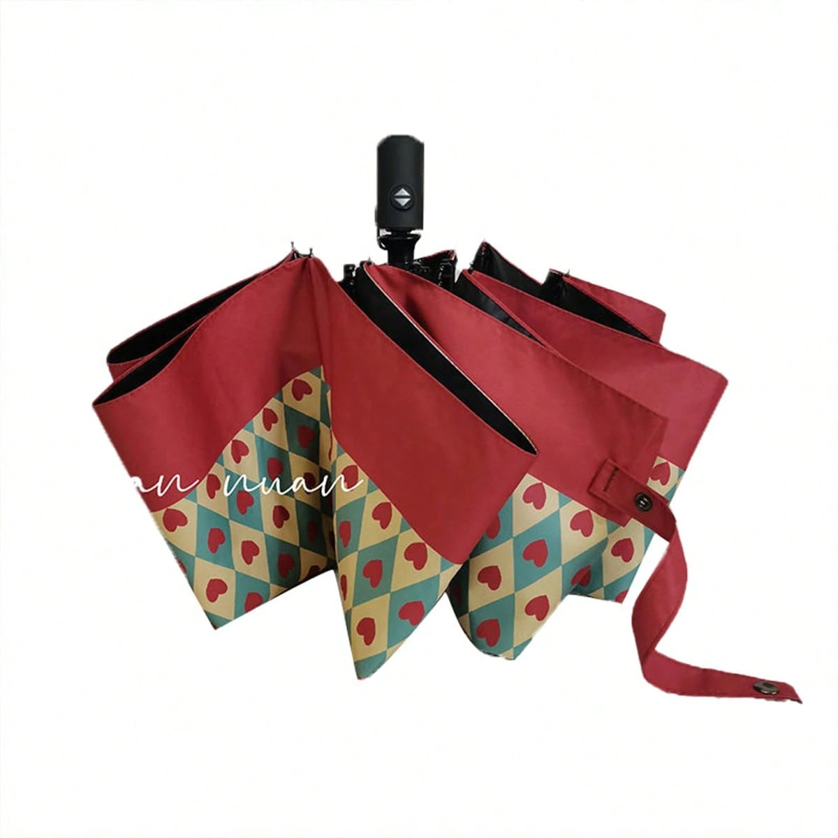 1pc Highly Attractive Fully Automatic Umbrella, Dual-Use For Rain And Sun, Women's Premium Vintage Sunshade, UV Protection Parasol