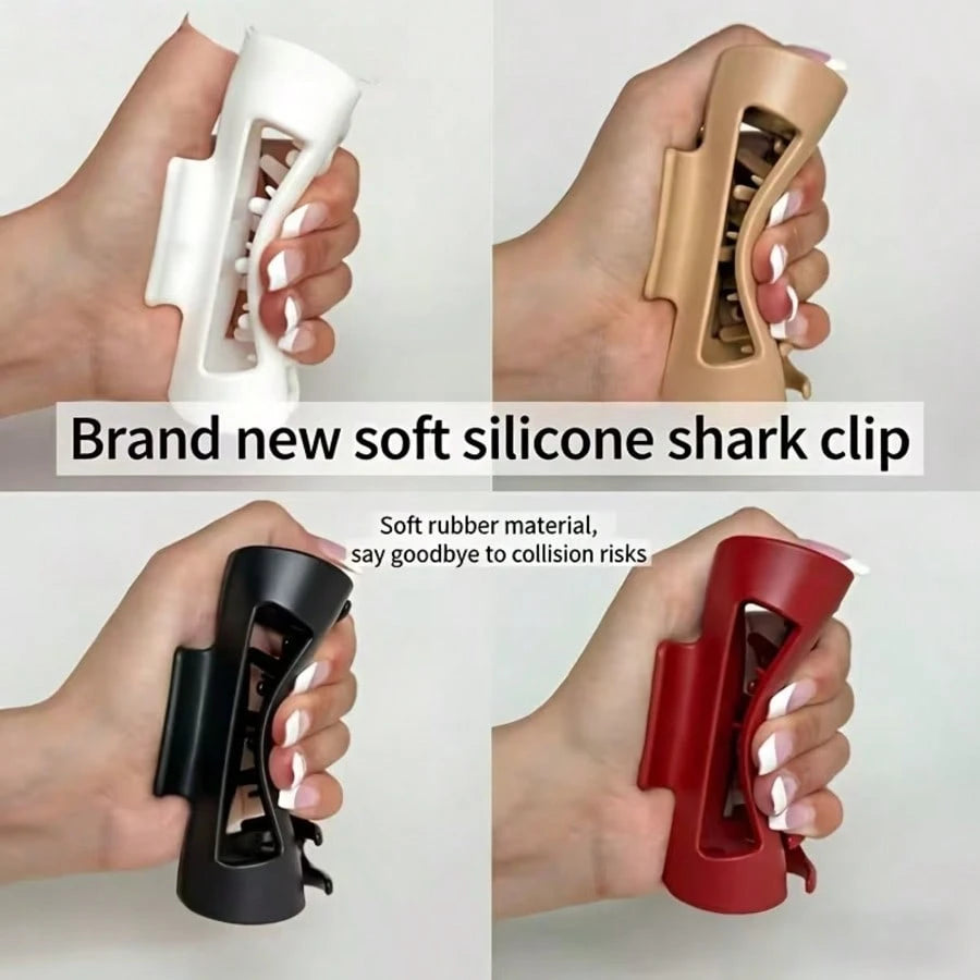 1pc Hollow Silicone Hair Claw, Silicone Non-Slip Hair Accessory, Creates Elegant High Hairstyle, Aesthetic Hair Claw, Suitable For Photography And Dates, Versatile Hair Accessory