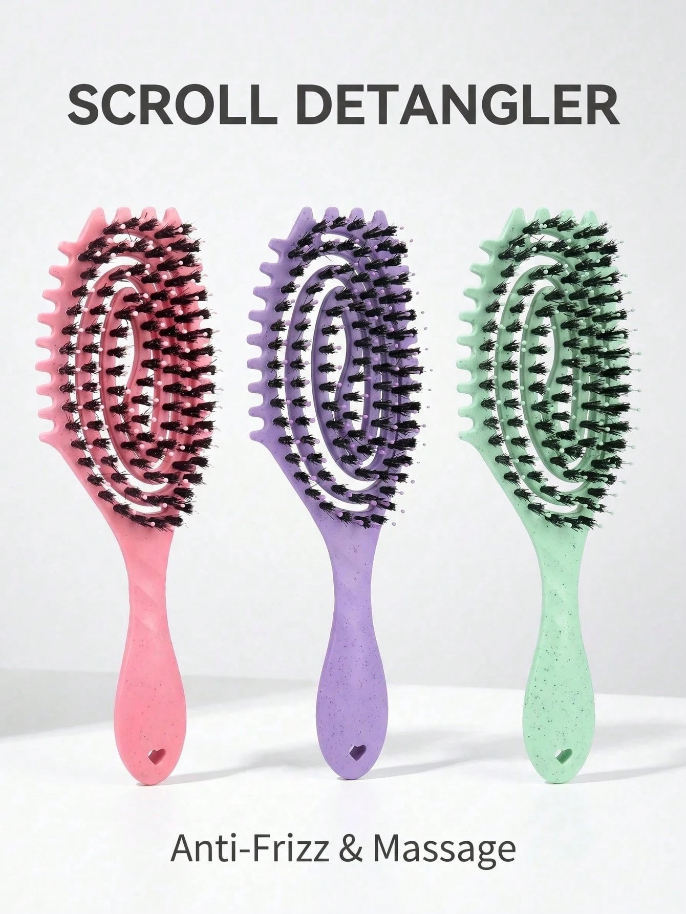 1pc Hollow Ventilated Hair Brush, Anti-Static Scalp Massage Cushion Comb, Professional Hair Salon Detangling Styling Tool, Suitable For Women And Men For Travel And Daily Use