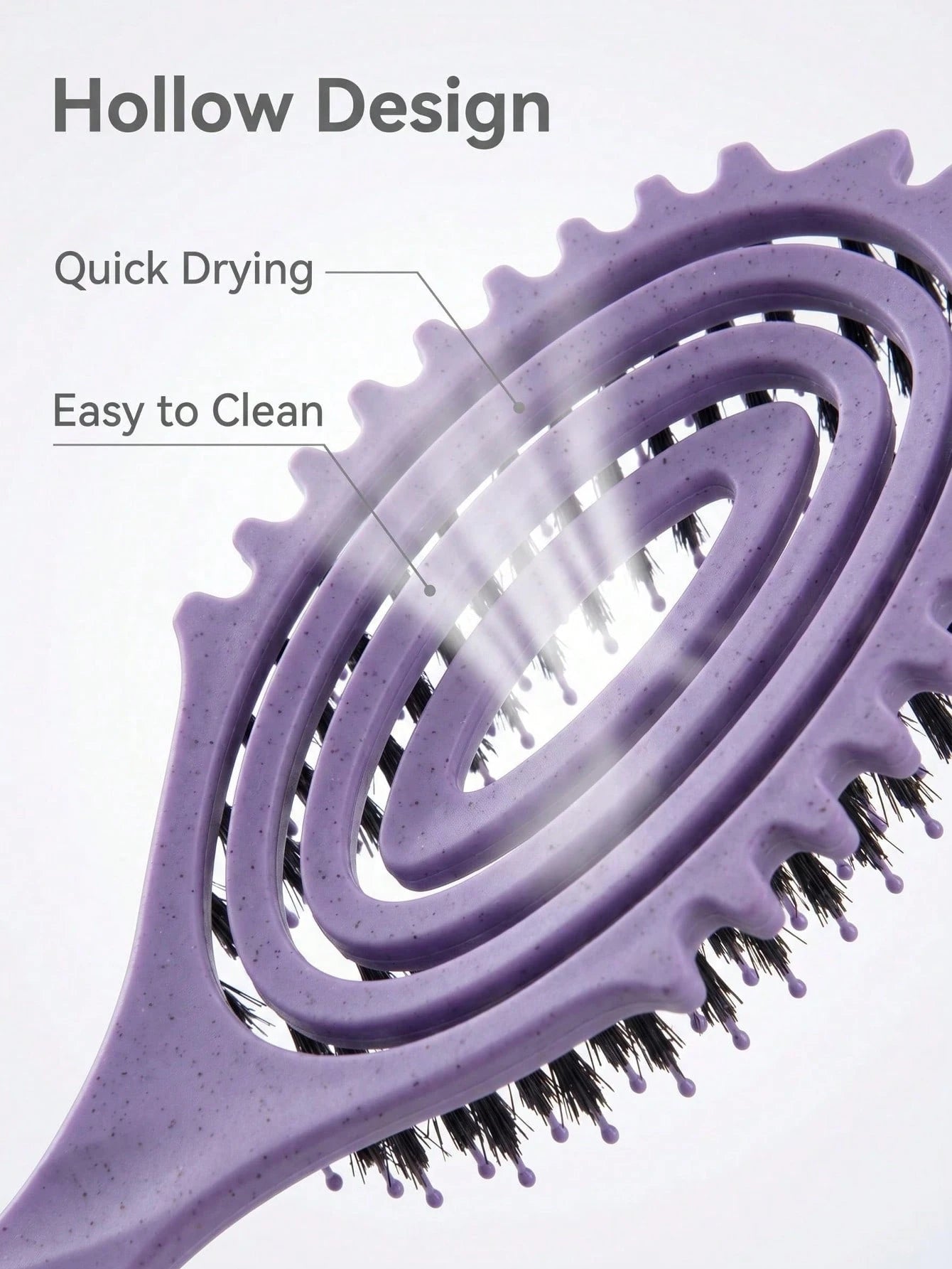 1pc Hollow Ventilated Hair Brush, Anti-Static Scalp Massage Cushion Comb, Professional Hair Salon Detangling Styling Tool, Suitable For Women And Men For Travel And Daily Use