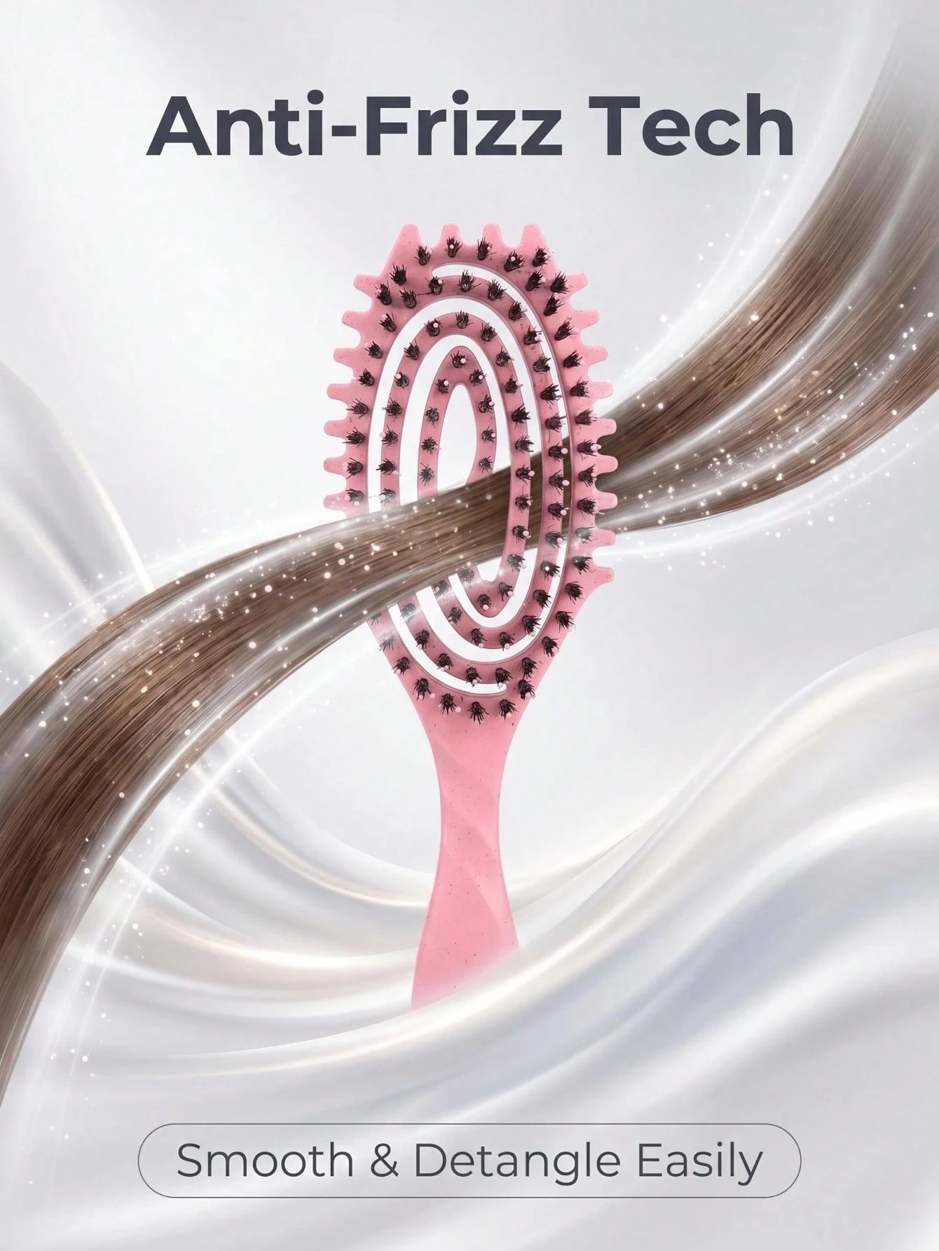 1pc Hollow Ventilated Hair Brush, Anti-Static Scalp Massage Cushion Comb, Professional Hair Salon Detangling Styling Tool, Suitable For Women And Men For Travel And Daily Use