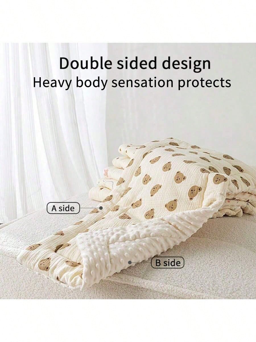 1pc Infant Stroller Seat Cushion, Cartoon Cute Pattern- High Quality 3D Bead Plush, Skin-Friendly Soft, Reversible, Suitable For High View Travel Strollers, Most Baby Carriages, Perfect Gift For Baby