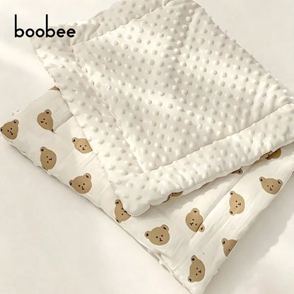 1pc Infant Stroller Seat Cushion, Cartoon Cute Pattern- High Quality 3D Bead Plush, Skin-Friendly Soft, Reversible, Suitable For High View Travel Strollers, Most Baby Carriages, Perfect Gift For Baby