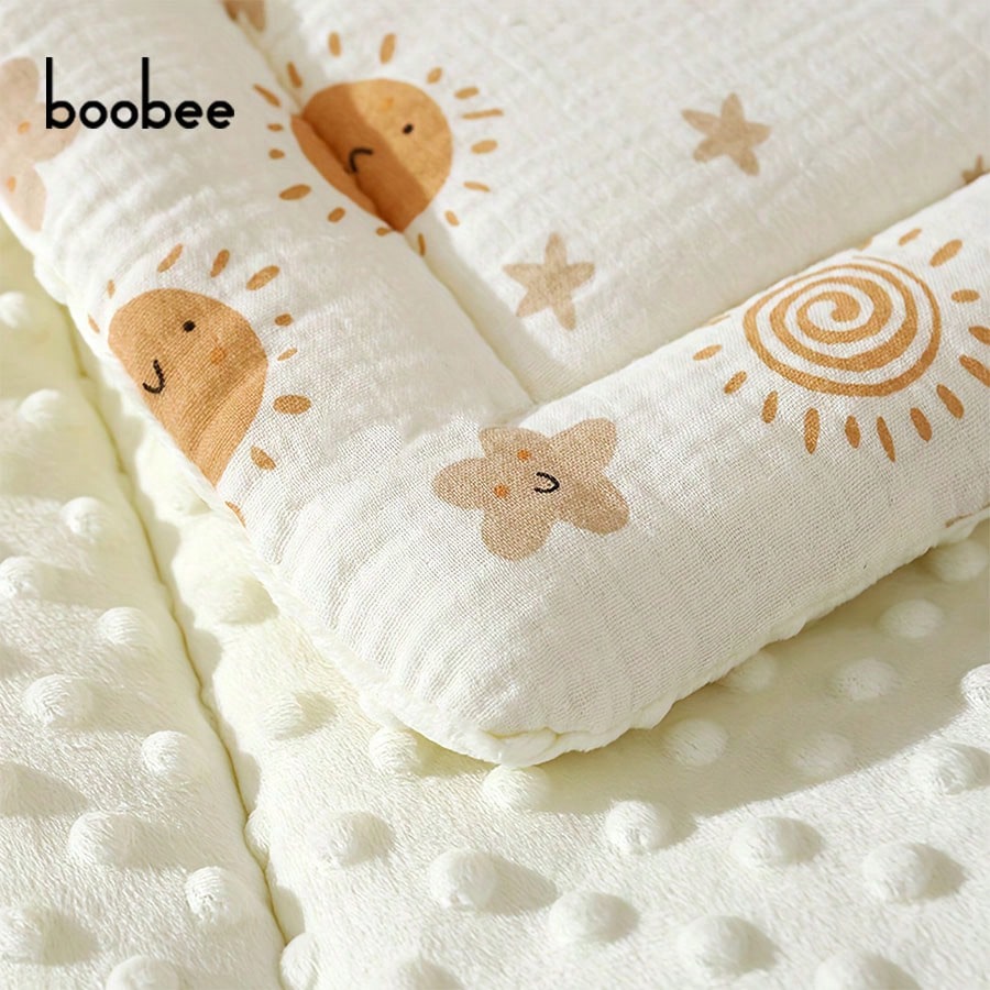1pc Infant Stroller Seat Cushion, Cartoon Cute Pattern- High Quality 3D Bead Plush, Skin-Friendly Soft, Reversible, Suitable For High View Travel Strollers, Most Baby Carriages, Perfect Gift For Baby