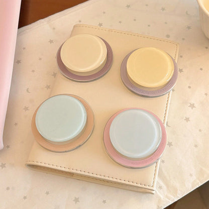 1pc INS Style Magnetic Phone Holder, Strong Adsorption, Original Korean Fresh Contrast Color, Suitable For MagSafe Magnetic Holder, Expandable Air Cushion Stand, Macaron Solid Color, Compatible With A
