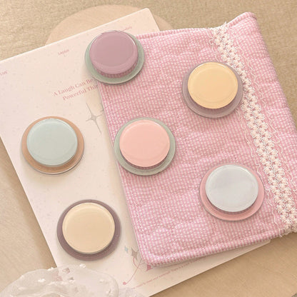 1pc INS Style Magnetic Phone Holder, Strong Adsorption, Original Korean Fresh Contrast Color, Suitable For MagSafe Magnetic Holder, Expandable Air Cushion Stand, Macaron Solid Color, Compatible With A