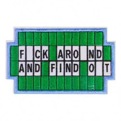 1pc Iron-On Embroidered Patch, Embroidered Sewing Applique Craft, Suitable For Men's Hats, Clothing, Jeans, Jackets
