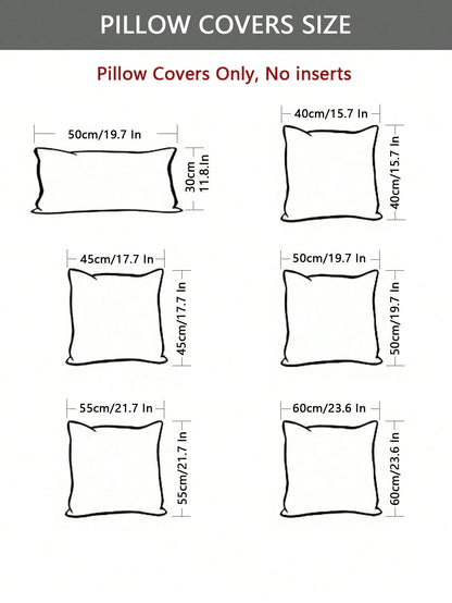 1PC Jacquard Pillowcase Sofa Pillow Covers Home Decoration Cushion Protective Cover