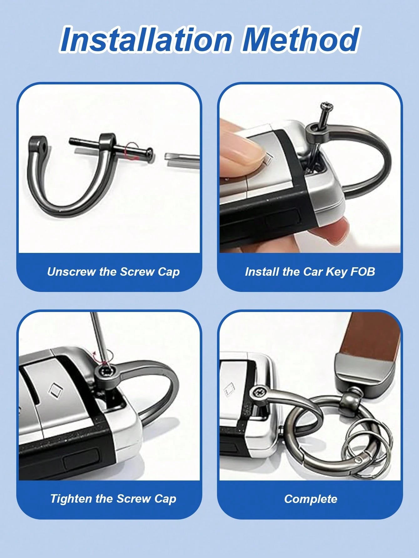 1pc Kia Car Key Chain- Vintage Leather & Zinc Alloy Horseshoe Design With Kia Logo, Mini Screwdriver Tool, Universal Fit For Kia Ceed, Sportage, Picanto, Cerato, Seltos, Soul, Rio 3/4/5 (2020-2021)
