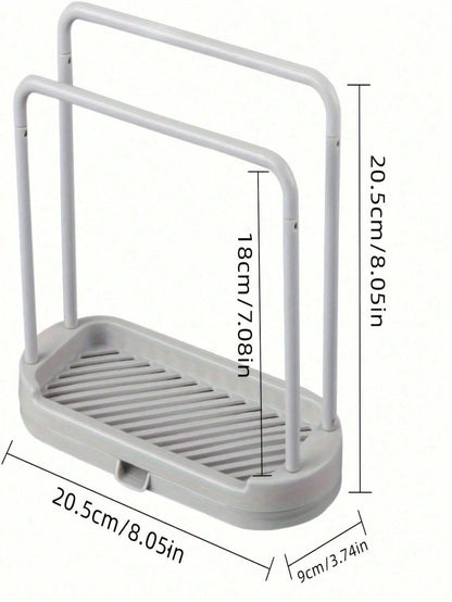 1pc Kitchen Sink Caddy Organizer Rack, Suitable For Storing Sponges, Cloths, Brushes, Scourers And Other Items, Kitchen Storage And Organization, Shelf And Holder