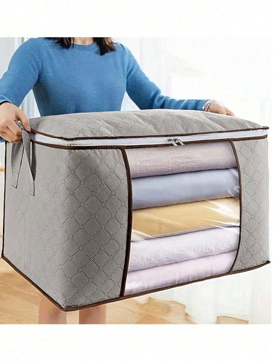 1pc Large Capacity Non-Woven Fabric Quilt Storage Bag, Suitable For Seasonal Storage & Organization, Decorations, Autumn Decor, Holiday Decor, Room Decor, Home Decor, Bedroom Decor