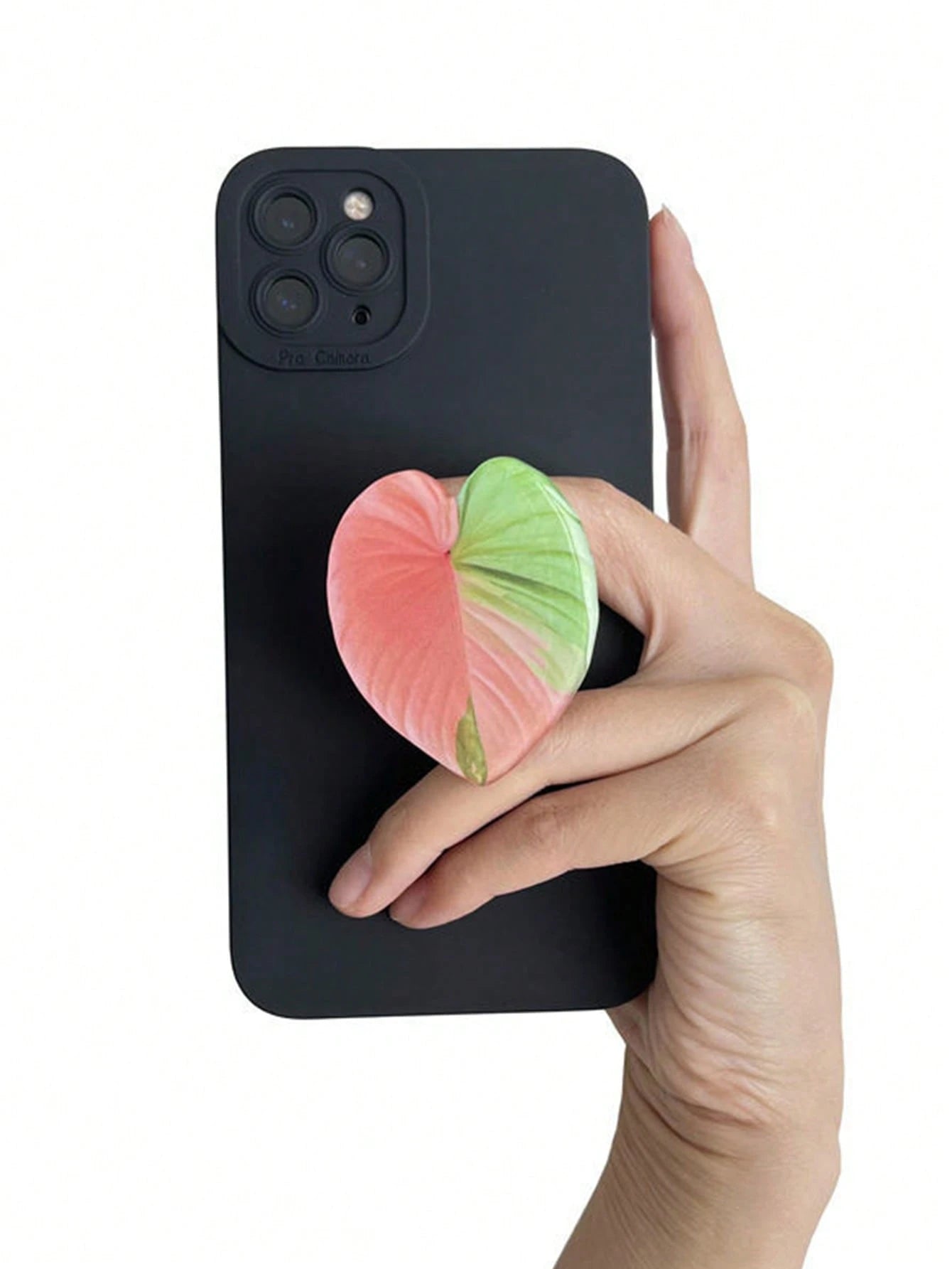 1pc Leaf Shaped Adjustable Phone Stand, Creative Cartoon Style Desktop Holder, Minimalist Collapsible Phone Support Compatible With IPhone, Android Phone, Gift For Birthday, Family, Friends Push-Pull