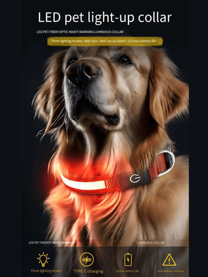 1pc LED Multi-Color Luminous Necklace, 13 Lighting Modes/Chasing Rainbow Mode/Type-C Charging