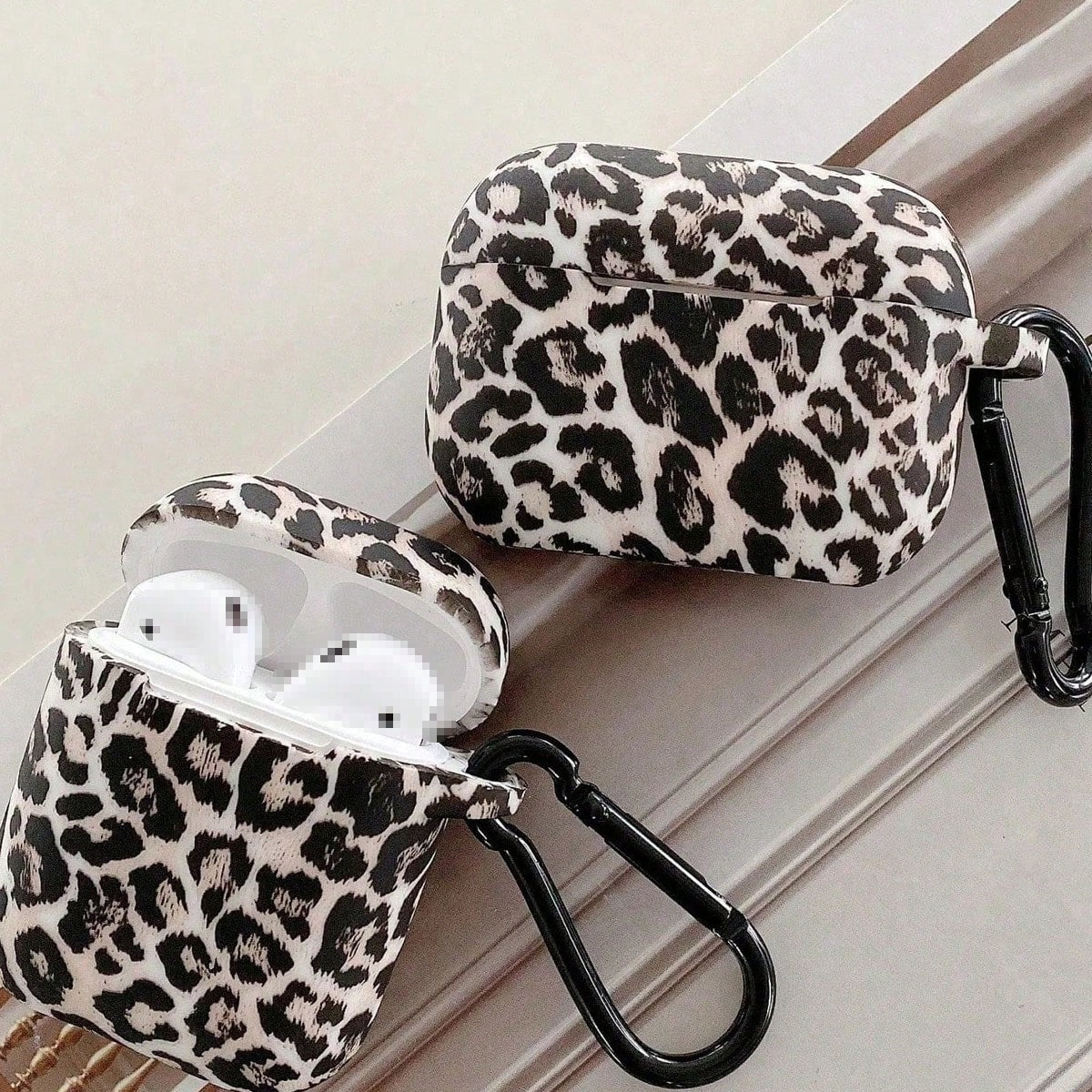 1pc Leopard Print Apple Wireless Bluetooth Earphone Protective Case, Compatible With AirPods 3rd Generation, Silicone Soft Shell Earphone Protective Case