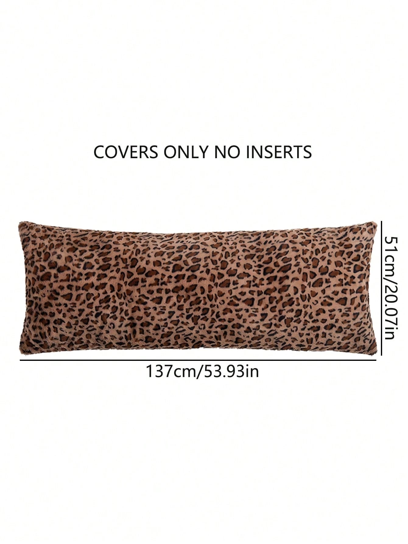 1pc Leopard Print Pillowcase, Brown Leopard Faux Fur Fluffy Long Pillowcase, Soft Fluffy Plush Pillowcase, Suitable For Bed, Sofa, Lounge Chair, Comfortable Side Sleeping Pillowcase, Pillow Insert Not