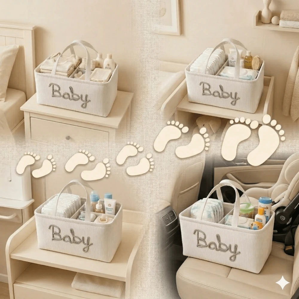 1pc Letter Diaper Storage Basket, Newborn Diaper Storage Box, Suitable For Nursery Use, Baby Shower Gift