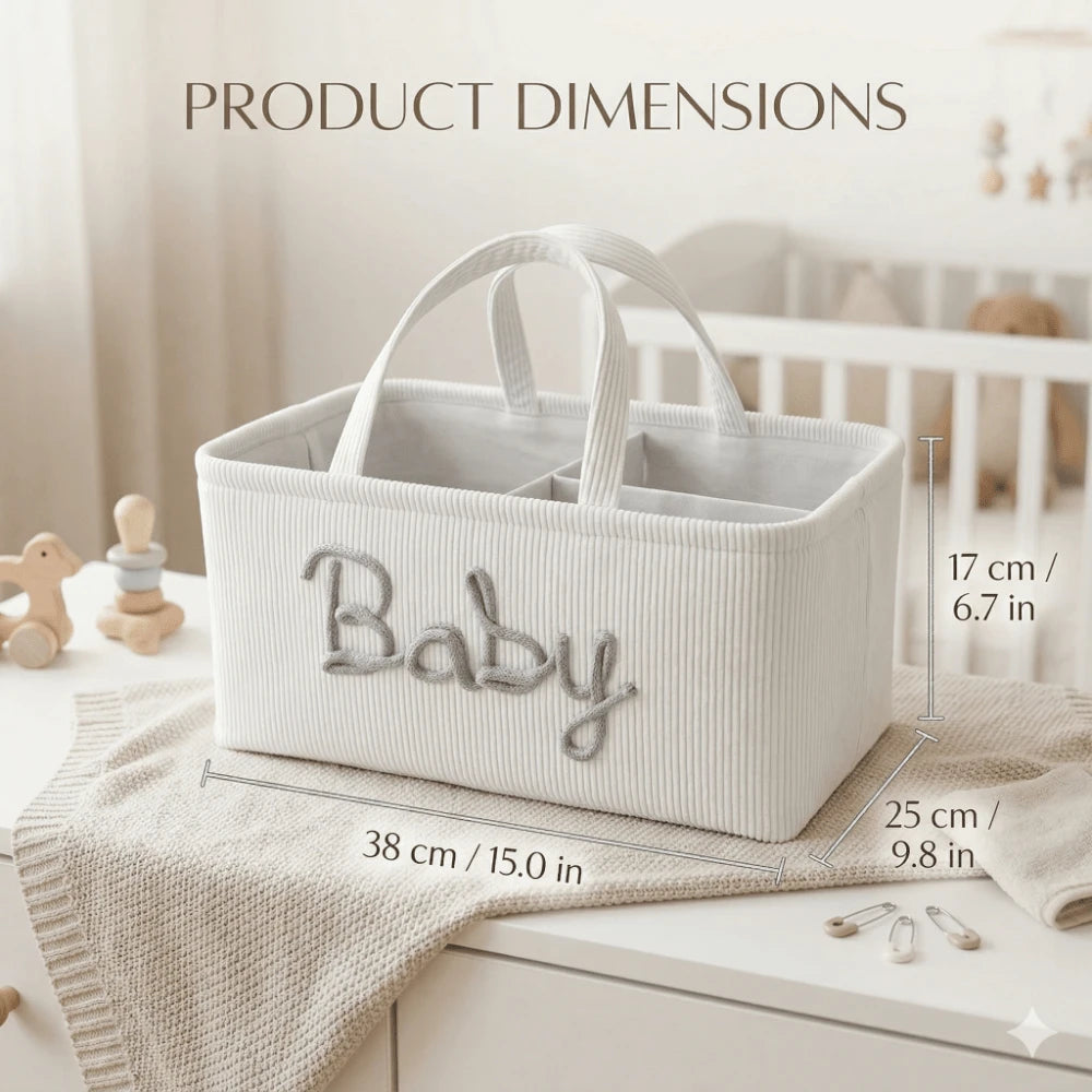 1pc Letter Diaper Storage Basket, Newborn Diaper Storage Box, Suitable For Nursery Use, Baby Shower Gift