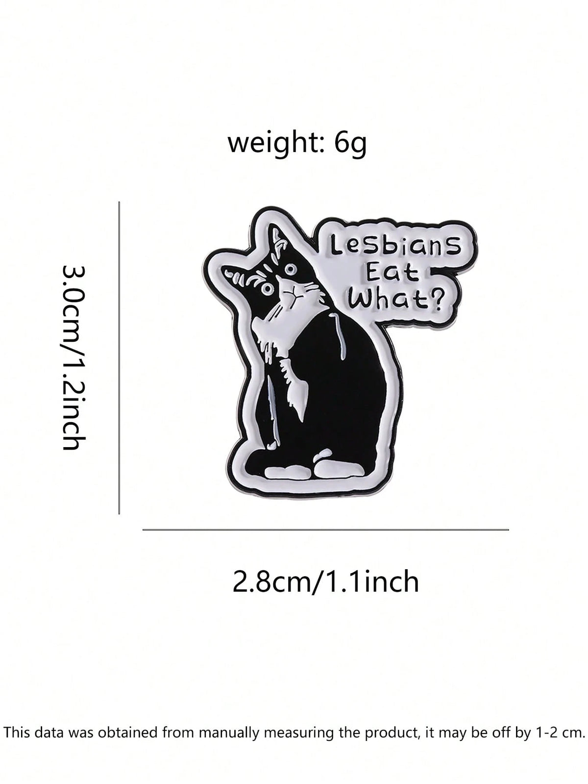 1PC LGBT Humor Quote Pride Cute Enamel Pins Women's Brooches Men Lapel Pins Black Cat Badge Costume Accessories Funny Jewelry Gifts