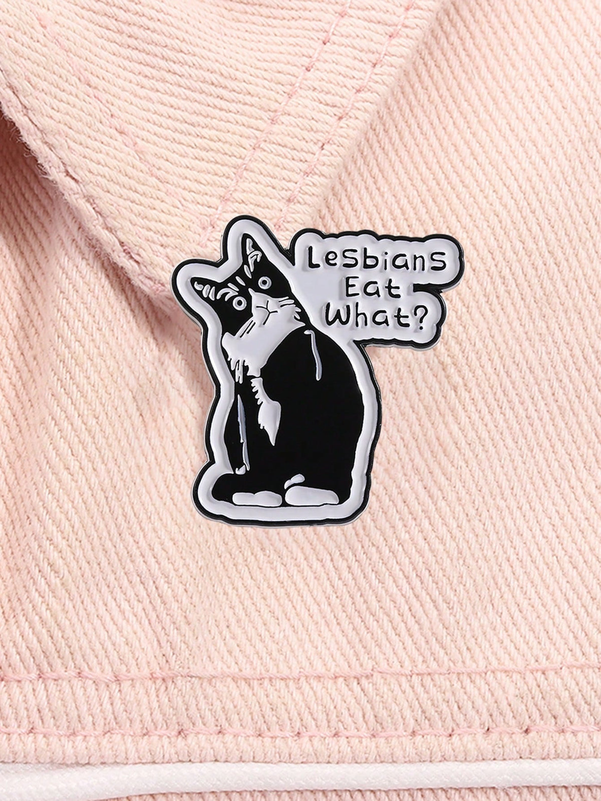 1PC LGBT Humor Quote Pride Cute Enamel Pins Women's Brooches Men Lapel Pins Black Cat Badge Costume Accessories Funny Jewelry Gifts