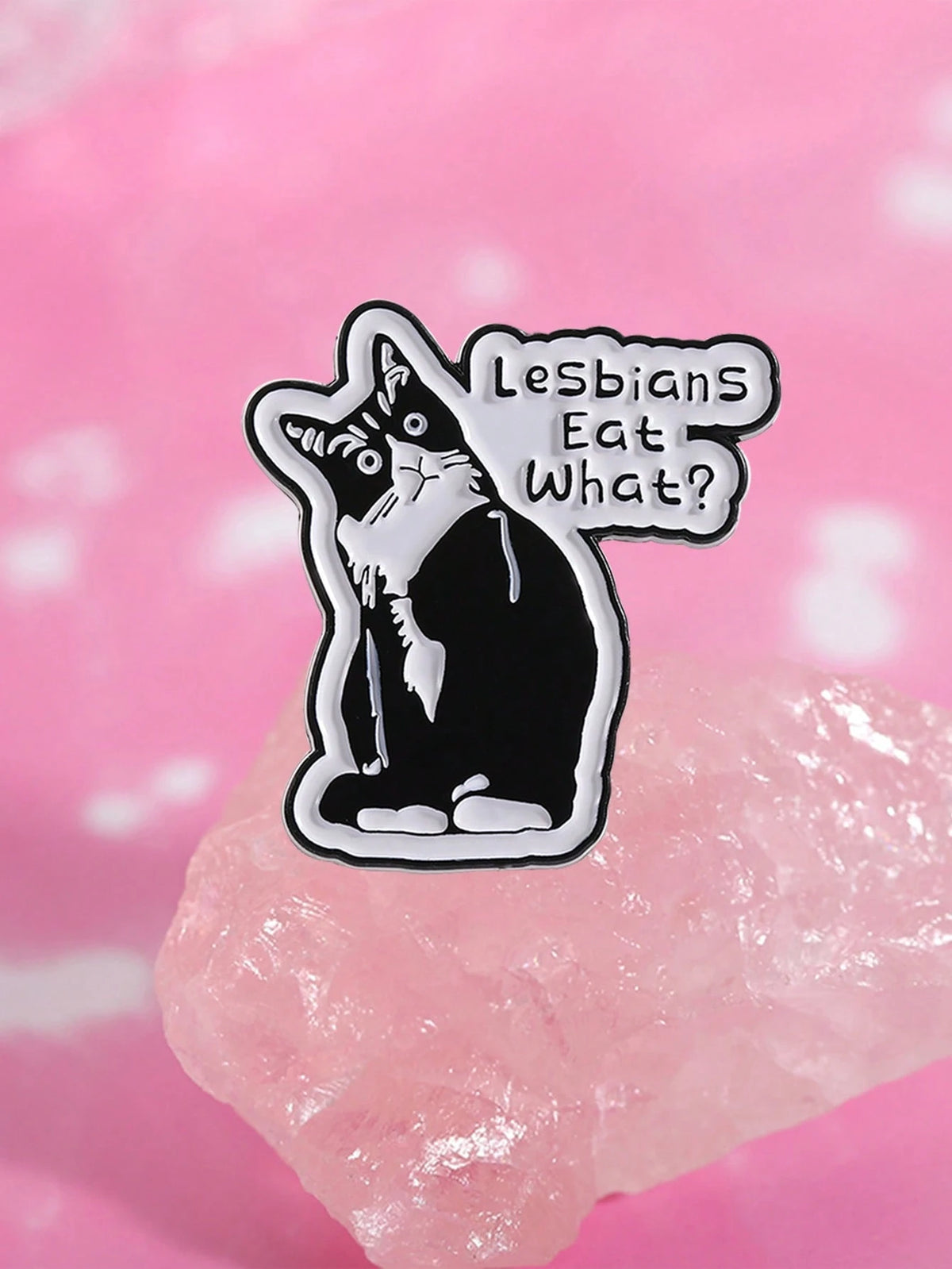 1PC LGBT Humor Quote Pride Cute Enamel Pins Women's Brooches Men Lapel Pins Black Cat Badge Costume Accessories Funny Jewelry Gifts
