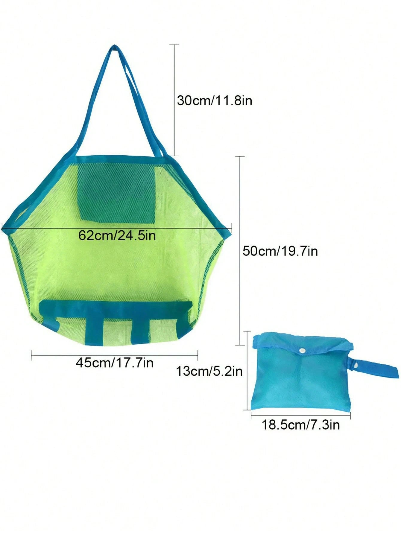 1pc Lightweight,Foldable Large Capacity Beach Bag,Capacity Mesh Beach Toy Storage Bag, Sports Tool Bag,Outdoors, Travel, Outings,Stadium,Sports