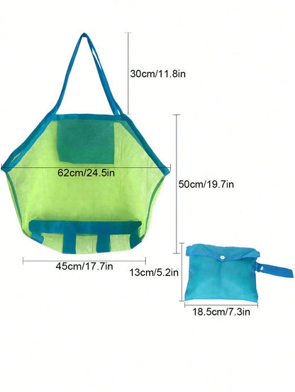 1pc Lightweight,Foldable Large Capacity Beach Bag,Capacity Mesh Beach Toy Storage Bag, Sports Tool Bag,Outdoors, Travel, Outings,Stadium,Sports