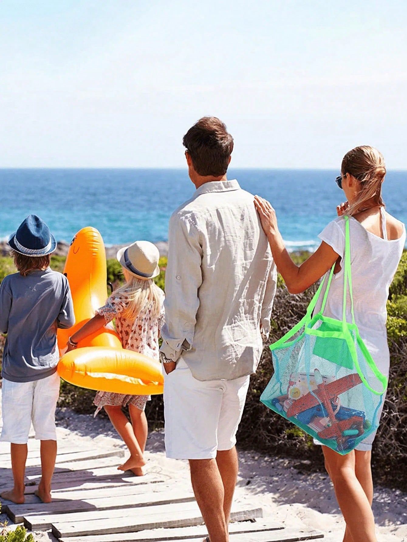 1pc Lightweight,Foldable Large Capacity Beach Bag,Capacity Mesh Beach Toy Storage Bag, Sports Tool Bag,Outdoors, Travel, Outings,Stadium,Sports