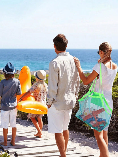1pc Lightweight,Foldable Large Capacity Beach Bag,Capacity Mesh Beach Toy Storage Bag, Sports Tool Bag,Outdoors, Travel, Outings,Stadium,Sports