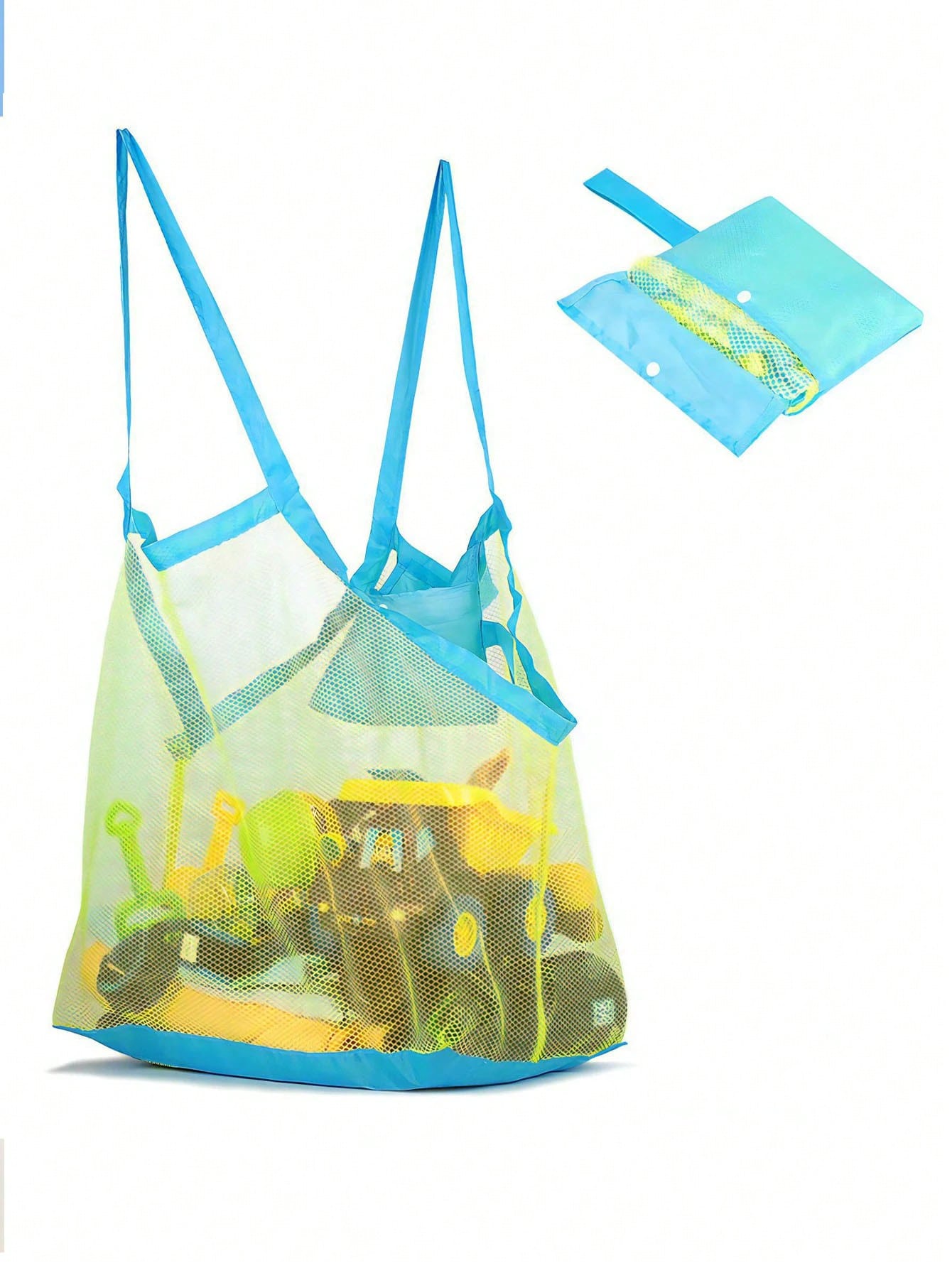 1pc Lightweight,Foldable Large Capacity Beach Bag,Capacity Mesh Beach Toy Storage Bag, Sports Tool Bag,Outdoors, Travel, Outings,Stadium,Sports