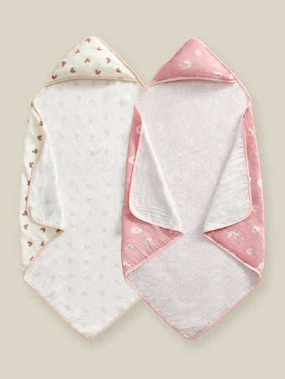 1pc Lightweight Hooded Baby Bath Towel, Cute Print, Soft & Skin-Friendly, Suitable For All Seasons, For Infants And Toddlers