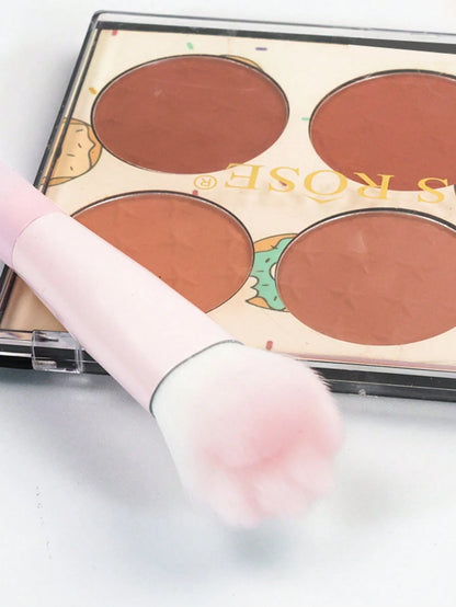 1pc Liquid Blush Brush, Synthetic Fiber Cat Paw Shaped, Professional Soft Makeup Brush, Liquid Diffuse Makeup Tool, Brand Cosmetics, Face Painting Makeup, Suitable For Women And Girls, Perfect For Aut