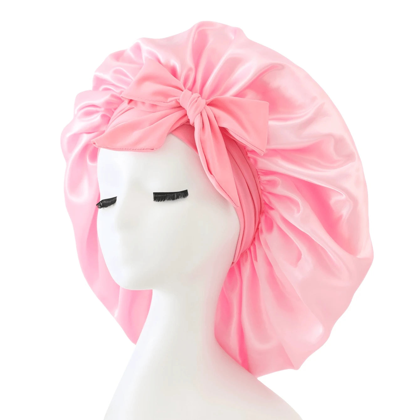 1pc Luxury Satin Silk Sleep Cap With Adjustable Tie- Lightweight Hair Protection Cap, Comfortable All Night, Protects Hair, Suitable For Shower- Unisex, Home Bathroom Decor, Autumn Decor, Back To Sc