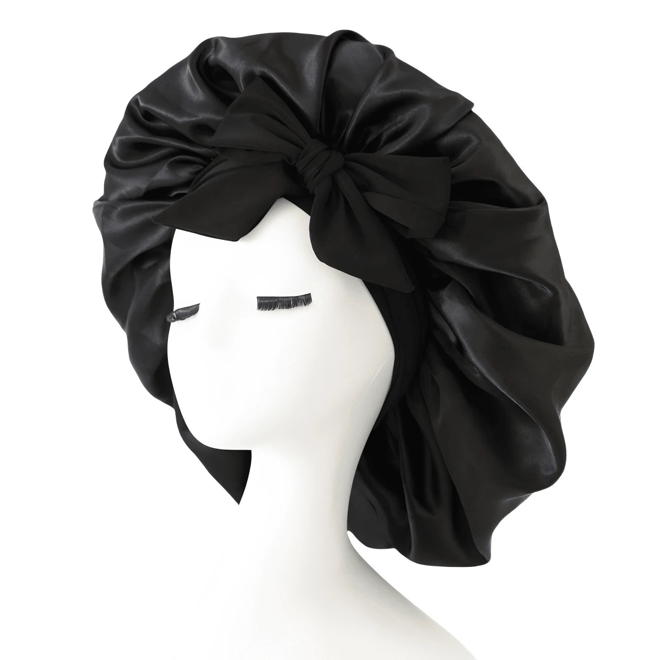 1pc Luxury Satin Silk Sleep Cap With Adjustable Tie- Lightweight Hair Protection Cap, Comfortable All Night, Protects Hair, Suitable For Shower- Unisex, Home Bathroom Decor, Autumn Decor, Back To Sc