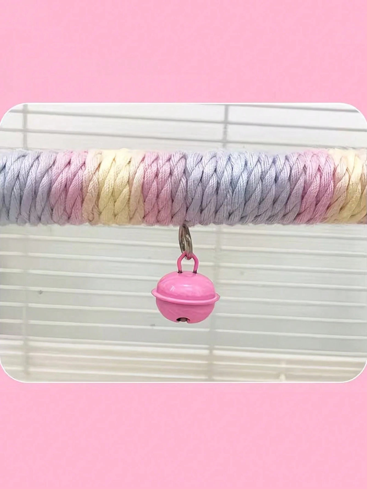 1pc Macaron Color Parrot Swing, Hammock, Made Of Wood, Suitable For Small To Medium Pet Birds, Pet Bird Toy, Training Interactive, Can Also Be Used As Bird Cage Accessory