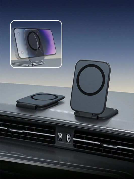 1pc Magnetic Car Phone Holder, Ultra-Thin Portable Magnetic Phone Stand, Personalized Adjustment For Landscape/Portrait, Multifunctional Car Navigation Holder, Seconds Magnetic Adsorption For Car/Trav