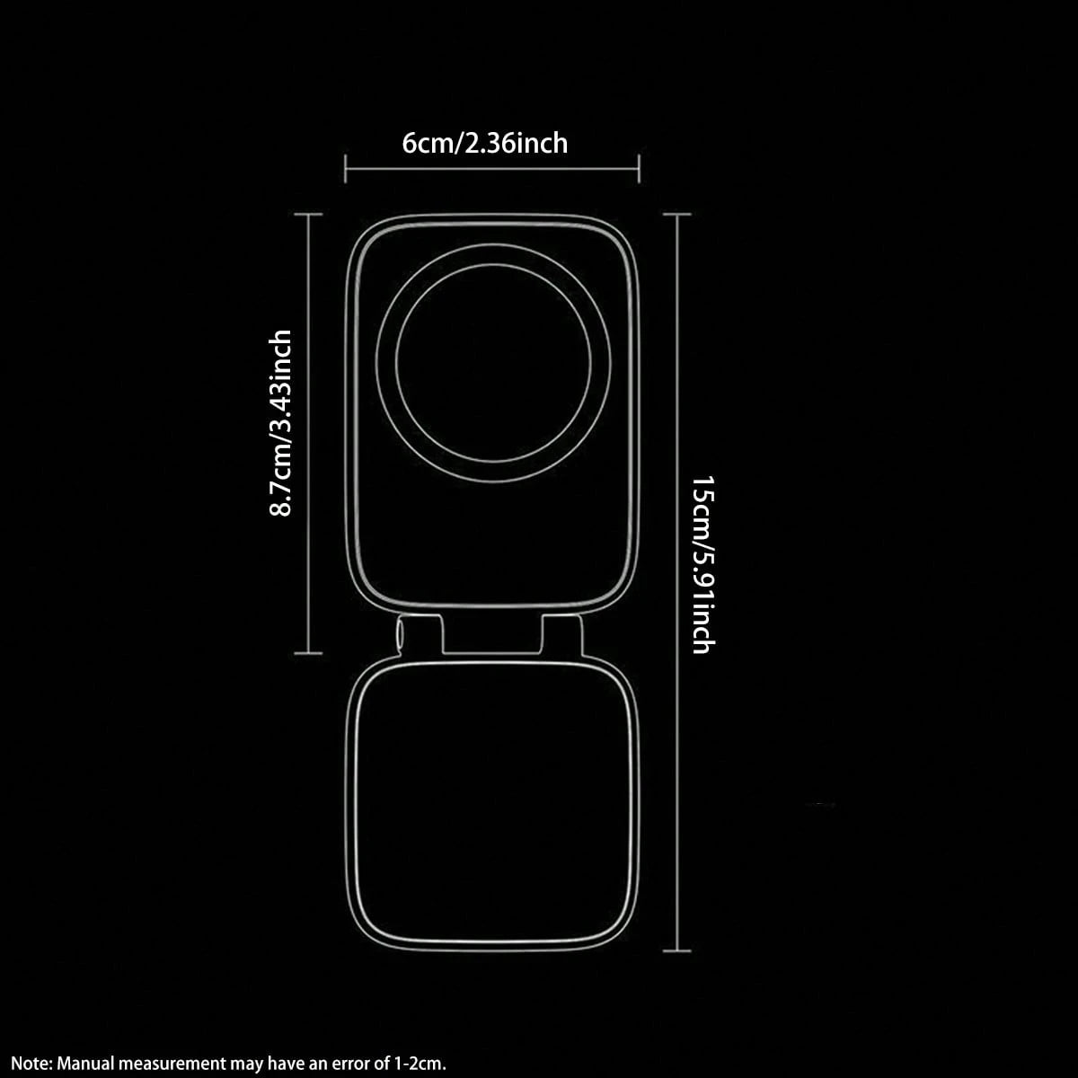 1pc Magnetic Car Phone Holder, Ultra-Thin Portable Magnetic Phone Stand, Personalized Adjustment For Landscape/Portrait, Multifunctional Car Navigation Holder, Seconds Magnetic Adsorption For Car/Trav