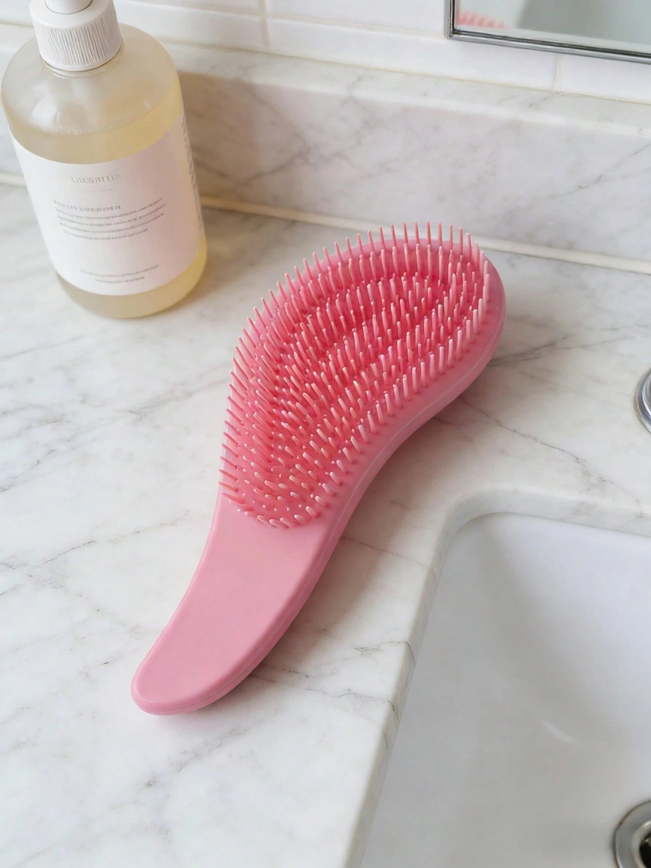 1pc Massage Comb, Macaron Color Series, Anti-Static Massage Hair Comb, ABS Soft Teeth, Smooths Hair Without Tangles, Suitable For Wet & Dry Use, Portable Magic Handle, Shower Massage Comb, Salon-Grade
