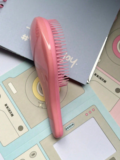 1pc Massage Comb, Macaron Color Series, Anti-Static Massage Hair Comb, ABS Soft Teeth, Smooths Hair Without Tangles, Suitable For Wet & Dry Use, Portable Magic Handle, Shower Massage Comb, Salon-Grade