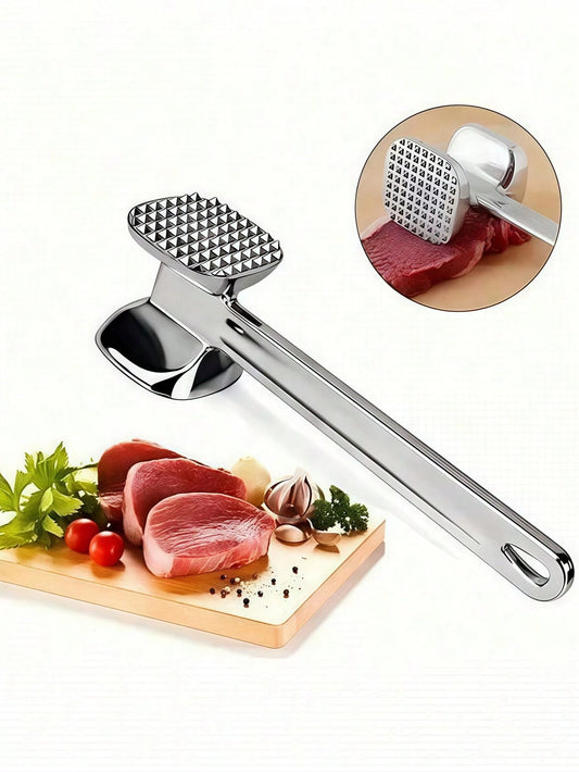 1pc Meat Tenderizer, Stainless Steel Meat Mallet For Pounding Beef, Steak, Chicken, Pork, Kitchen Tool
